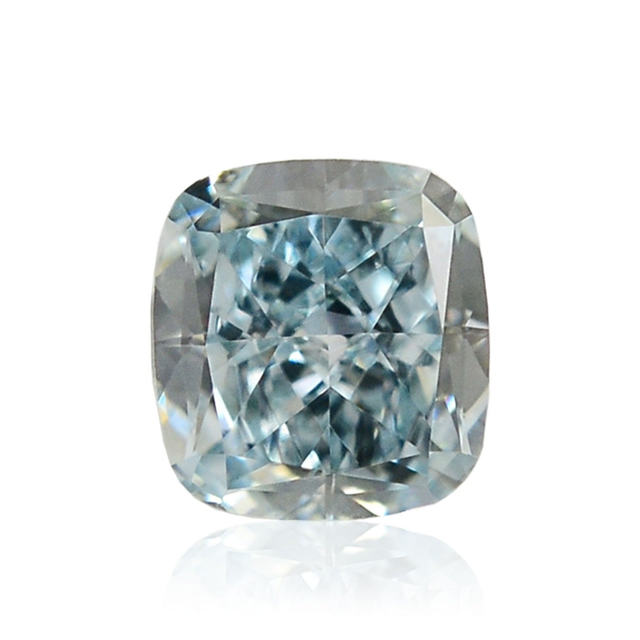 0,12 ct, Fancy Blue Green Diamond, VS1, Cushion, GIA Certified