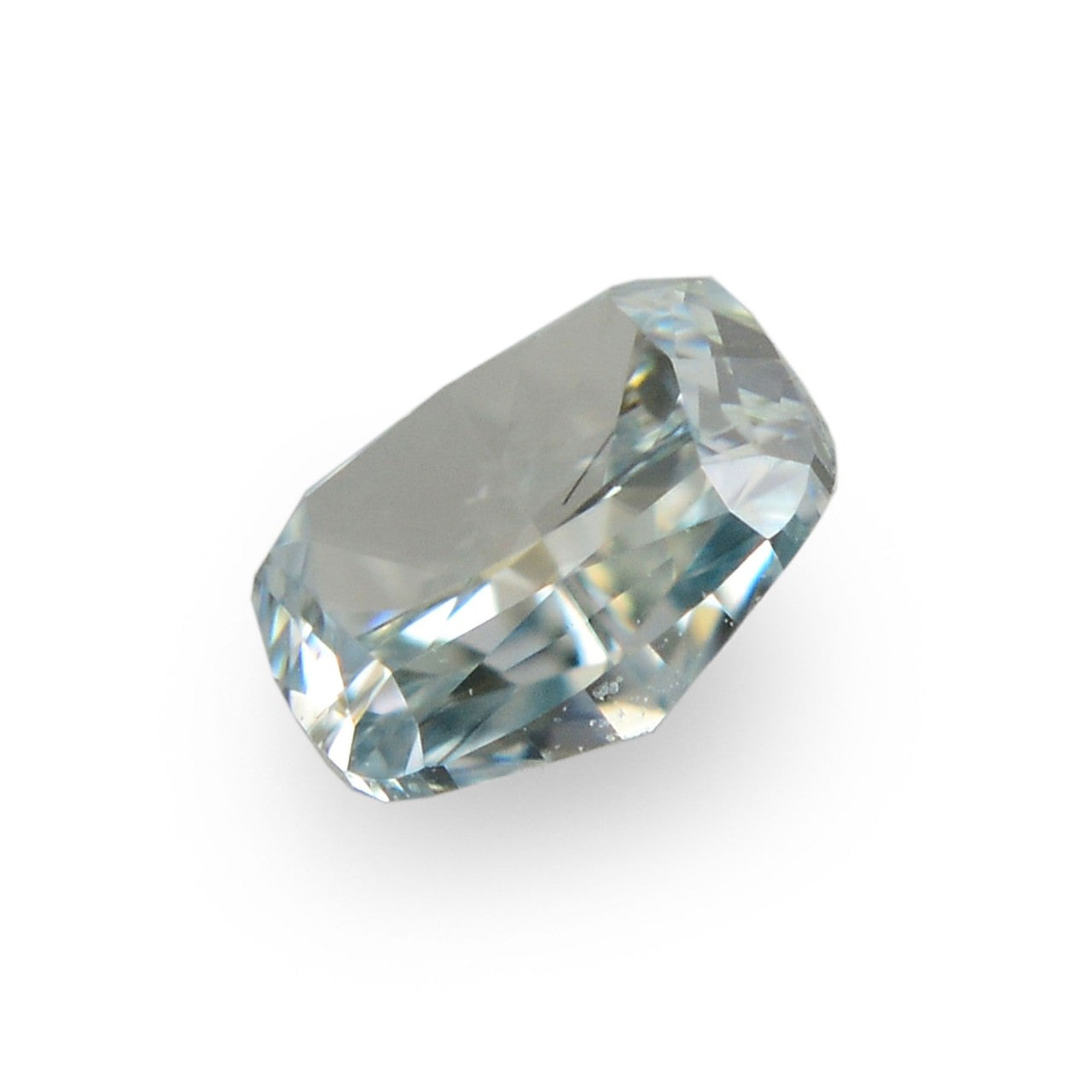 0,12 ct, Fancy Blue Green Diamond, VS1, Cushion, GIA Certified