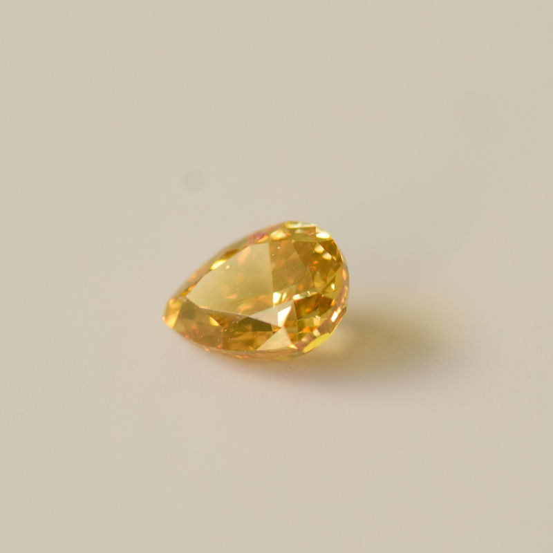 0,35 ct, Fancy Deep Brownish Orange, I1, Pear, IGI Certified