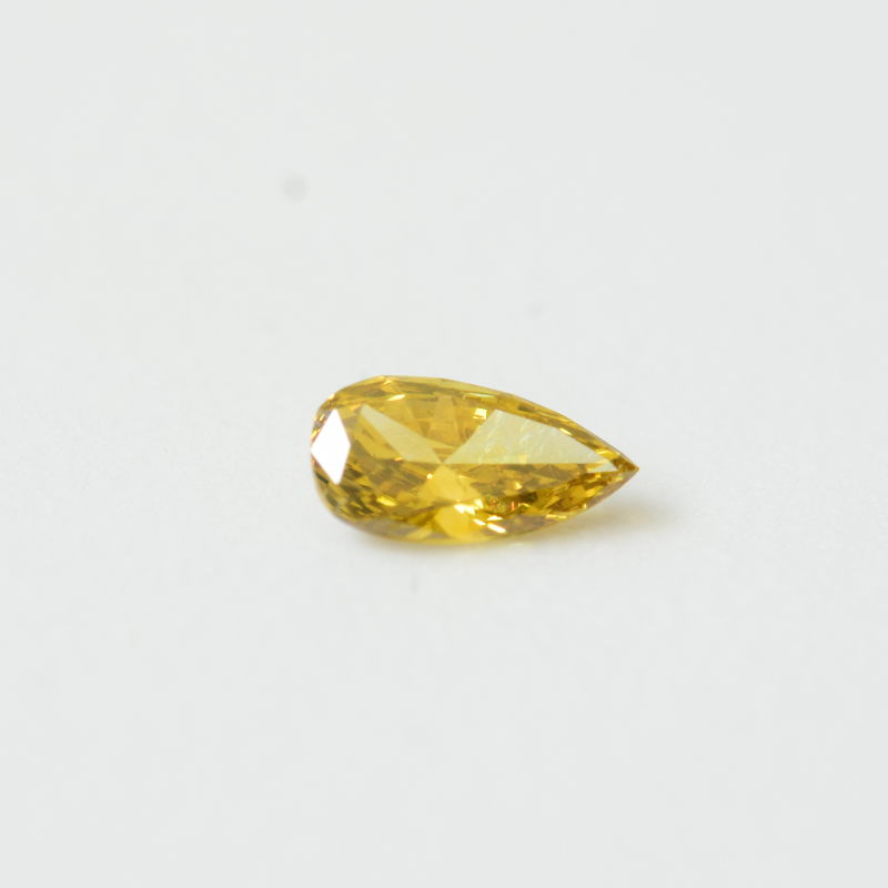 0,24 ct, Fancy Deep Brownish Yellow, VS2, Pear, IGI Certified