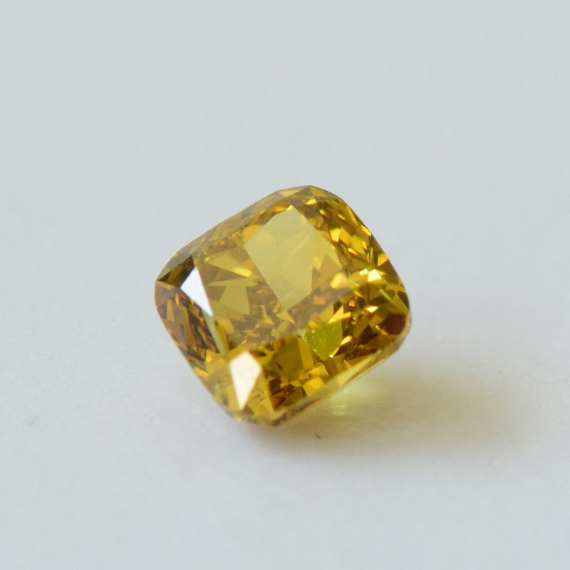 0,34 ct, Fancy Deep Brownish Yellow, SI1, Cushion, IGI Certified