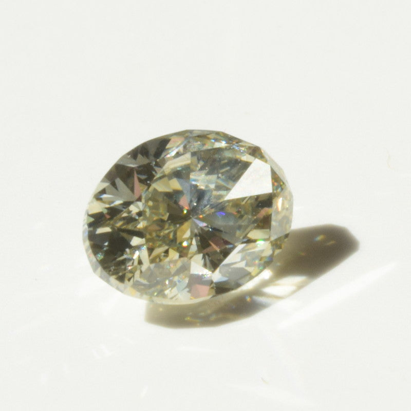 1,04 ct, Fancy Grayish Yellowish Green, VS2, Oval, GIA Certified