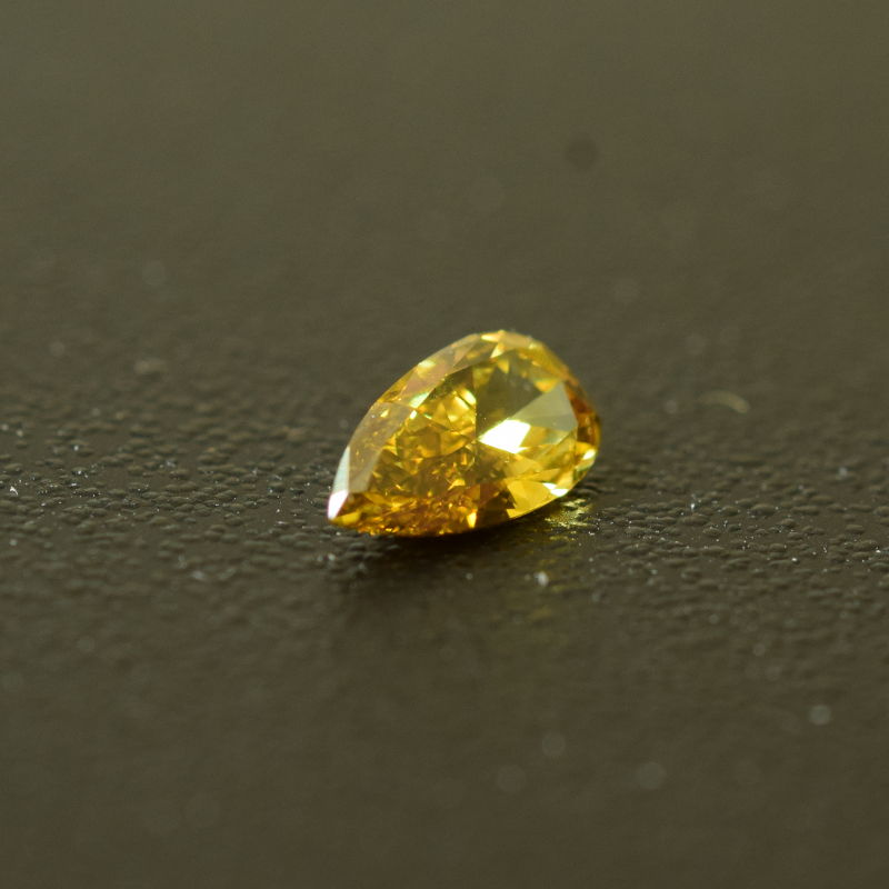 0,24 ct, Fancy Deep Brownish Yellow, VS2, Pear, IGI Certified