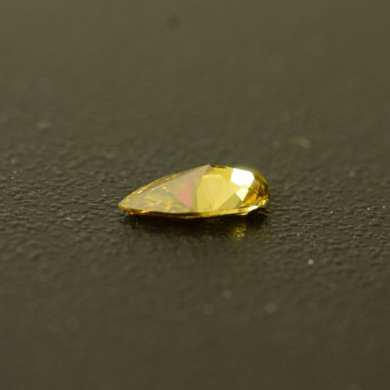 0,24 ct, Fancy Deep Brownish Yellow, VS2, Pear, IGI Certified