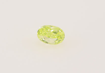 0,25 ct, Fancy Intense Green Yellow, I2, Oval, GIA Certified