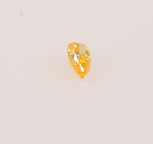0,19 ct, Fancy Intense Yellowish Orange, I1, Pear, GIA Certified