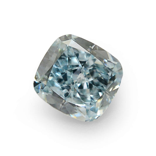 0,12 ct, Fancy Blue Green Diamond, VS1, Cushion, GIA Certified