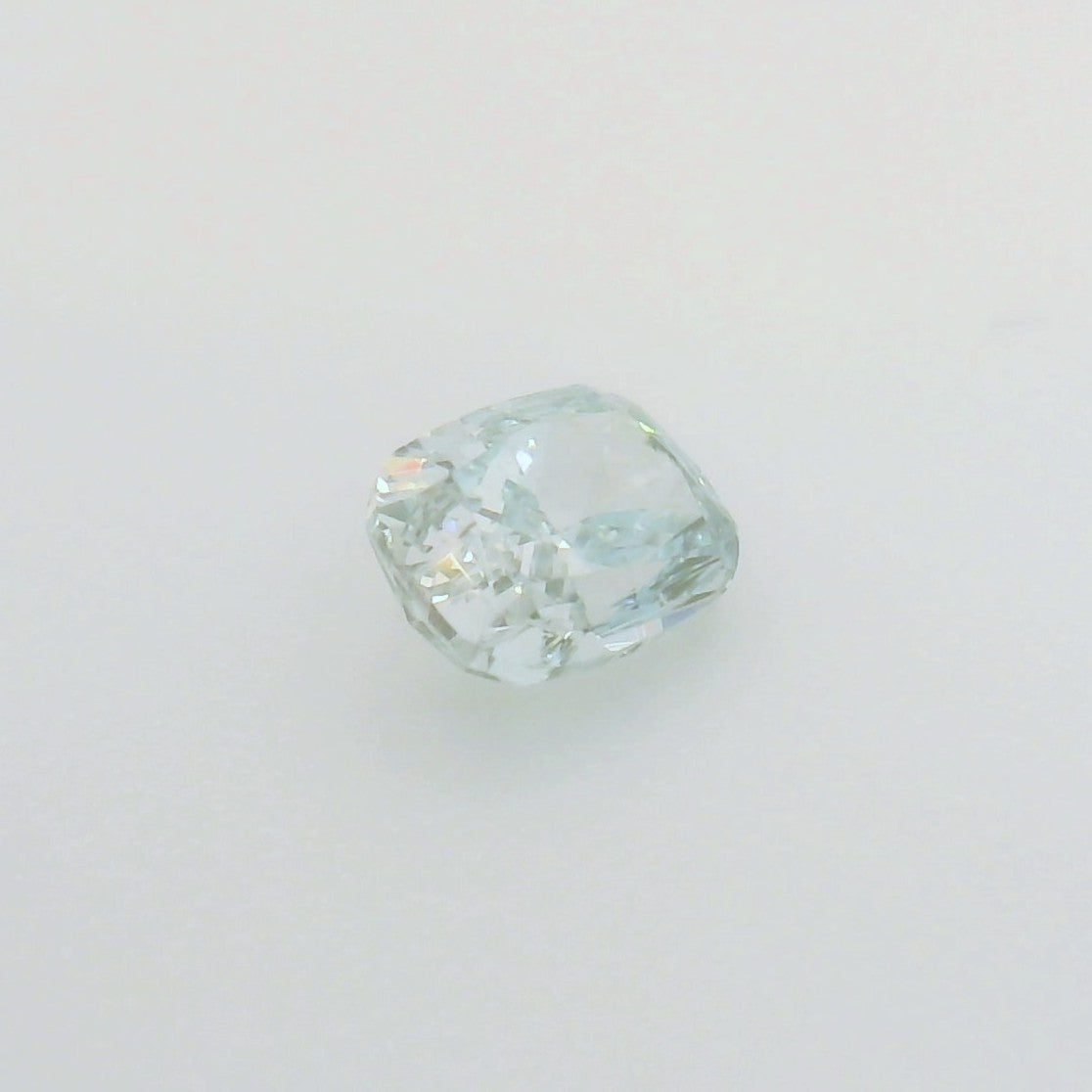 0,17 ct, Fancy Blue Green, SI1, Cushion, GIA Certified