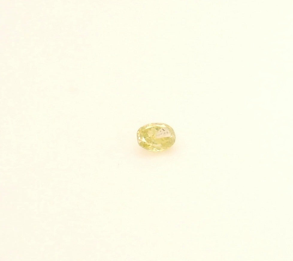 0,05 ct, Fancy Intense Greenish Yellow (Lime), I, Oval, Not Certified*