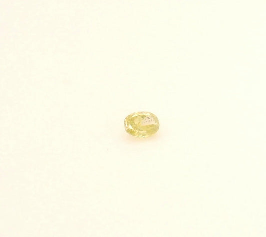 0,05 ct, Fancy Intense Greenish Yellow (Lime), I, Oval, Not Certified*
