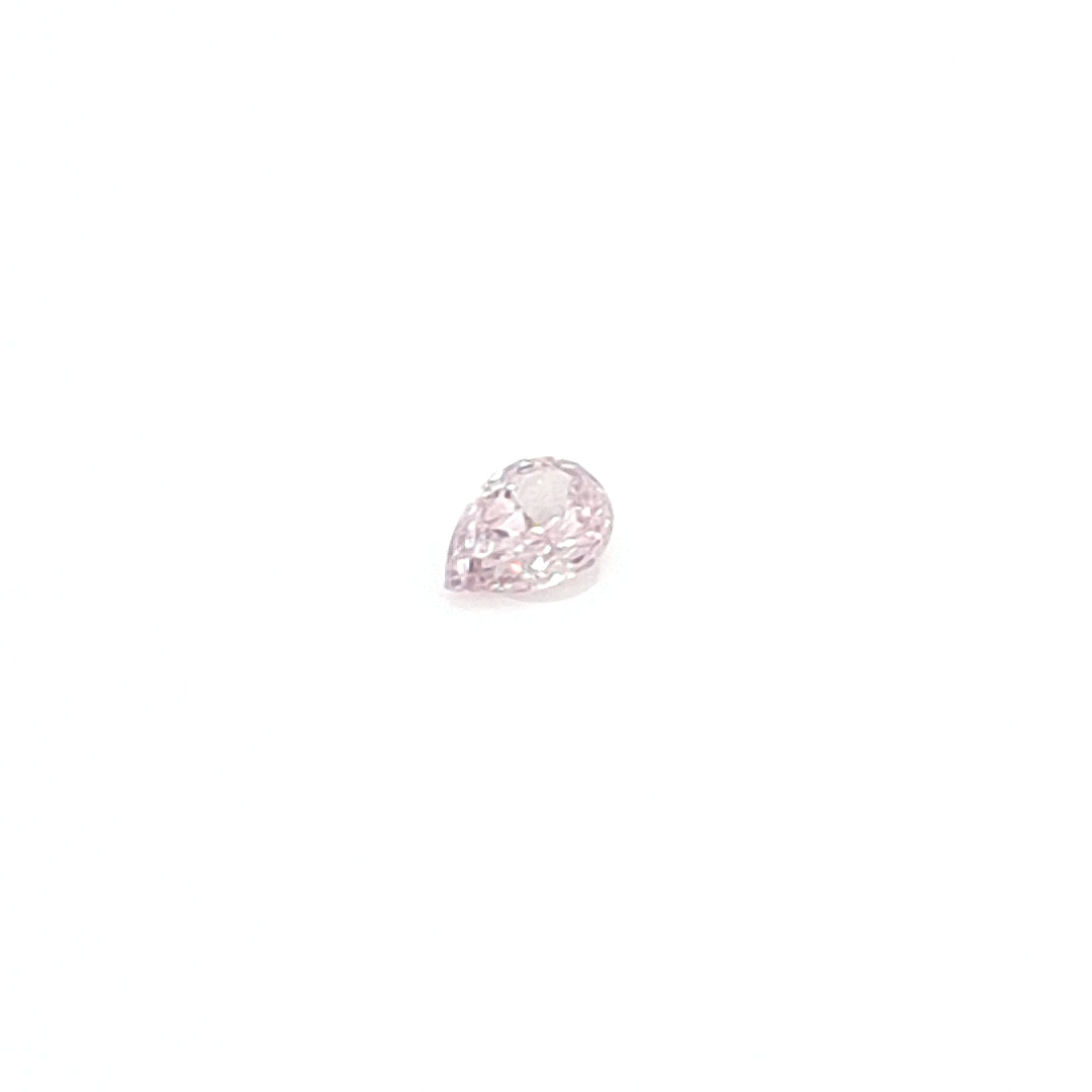 0,08 ct, Fancy Light Pink, I1, Pear, GIA Certified