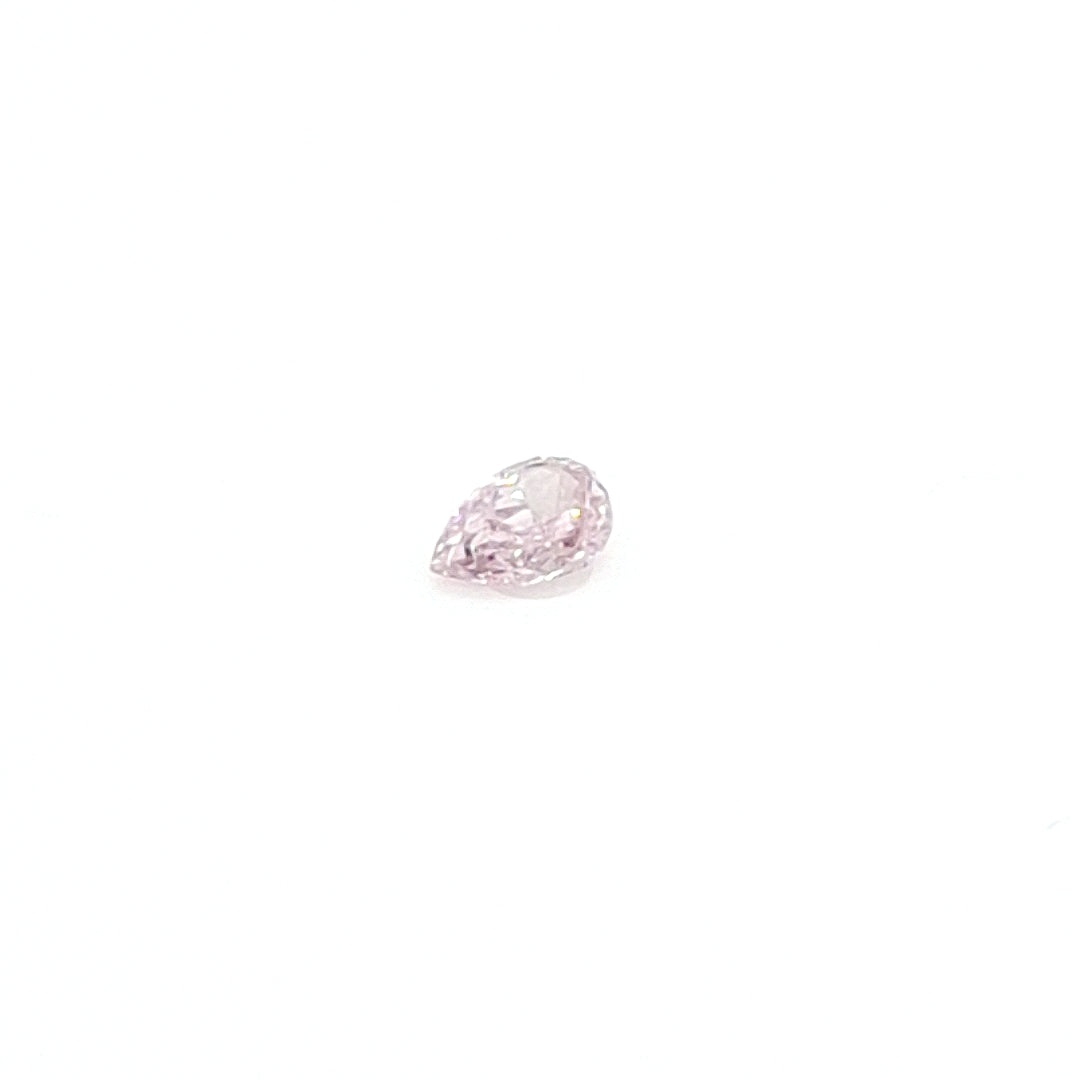 0,08 ct, Fancy Light Pink, I1, Pear, GIA Certified