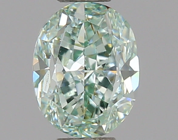 0,33 ct, Fancy Bluish Green, VS1, Oval, GIA Certified