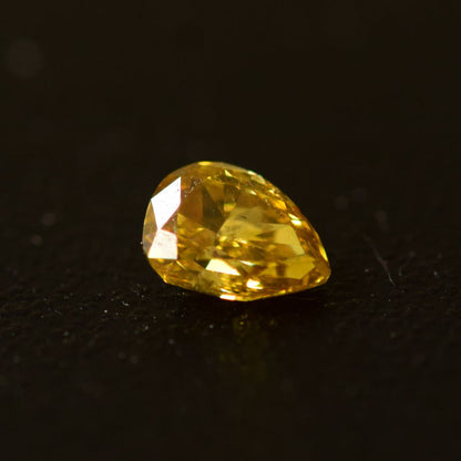 0,24 ct, Fancy Intense Orangy Yellow, SI2, Pear, IGI Certified