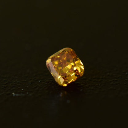 0,16 ct, Fancy Deep Orangy Yellow, I1, Radiant, IGI Certified