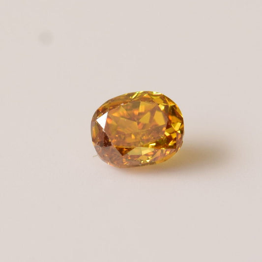 0,11 ct, Fancy Deep Orangy Yellow, SI2, Oval, IGI Certified