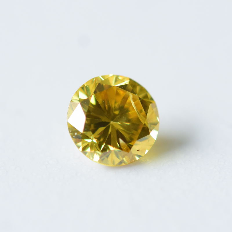 0,2 ct, Fancy Deep Yellow, I2, Round, GIA Certified