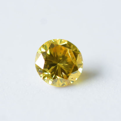 0,2 ct, Fancy Deep Yellow, I2, Round, GIA Certified