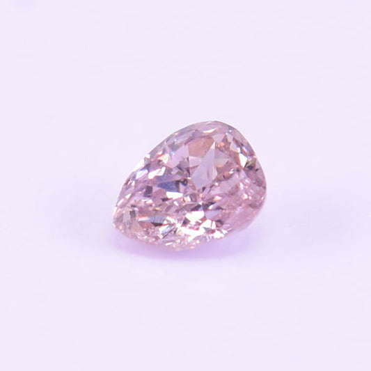 0,18 ct, Fancy Light Greyish Pink, SI2, Pear, IGI Certified
