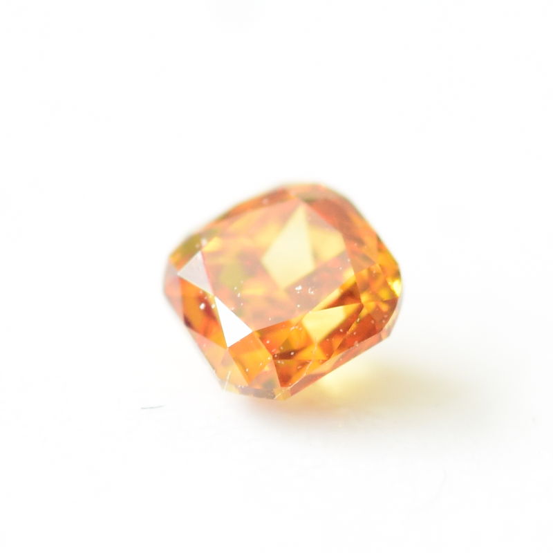 0,17 ct, Fancy Deep Yellowish Orange, VS2, Radiant, IGI Certified