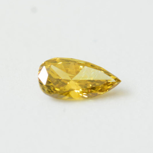 0,24 ct, Fancy Deep Brownish Yellow, VS2, Pear, IGI Certified