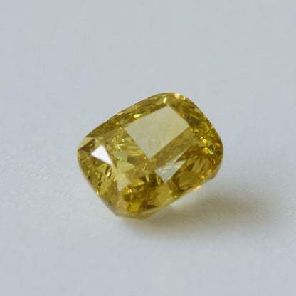 0,24 ct, Fancy Intense Brownish Yellow, SI2, Cushion, IGI Certified