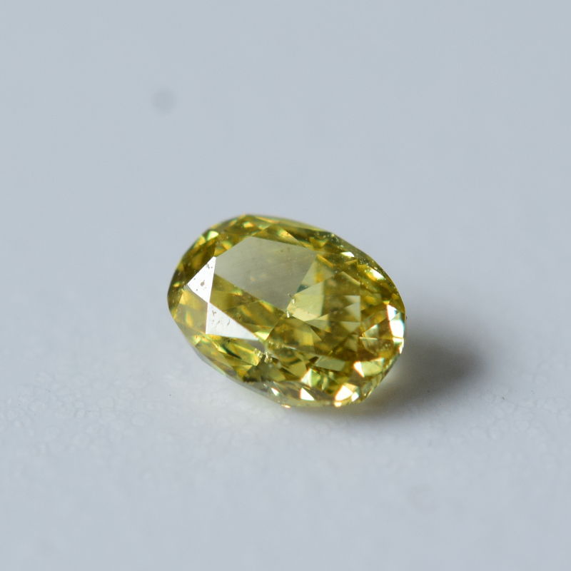 0,2 ct, Fancy Deep Brownish Greenish Yellow, SI1, Oval, GIA Certified