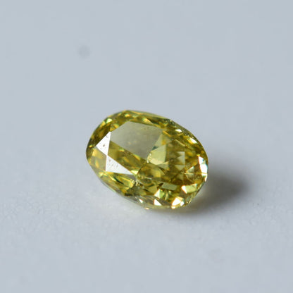 0,2 ct, Fancy Deep Brownish Greenish Yellow, SI1, Oval, GIA Certified