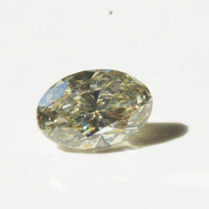 1,04 ct, Fancy Grayish Yellowish Green, VS2, Oval, GIA Certified