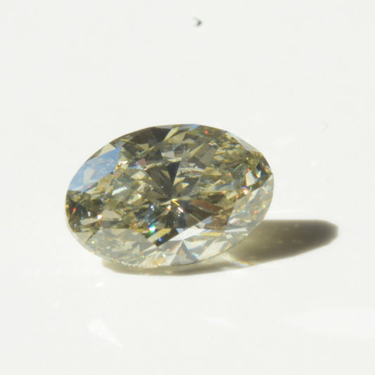 1,04 ct, Fancy Grayish Yellowish Green, VS2, Oval, GIA Certified