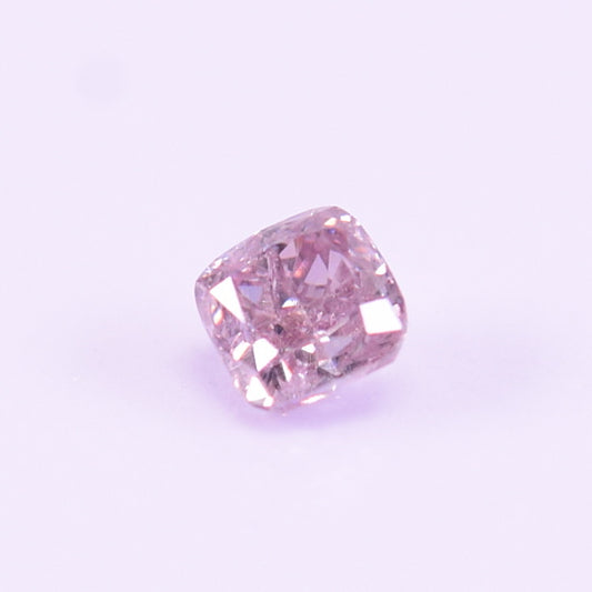 0,18 ct, Fancy Light Greyish Pink, SI2, Radiant, IGI Certified