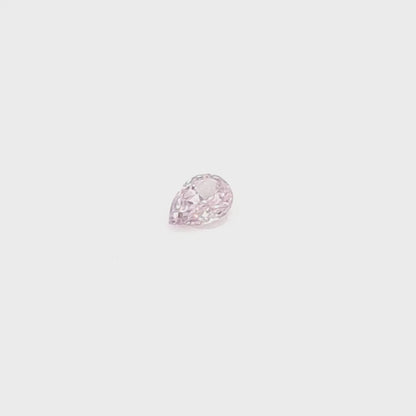 0,08 ct, Fancy Light Pink, I1, Pear, GIA Certified