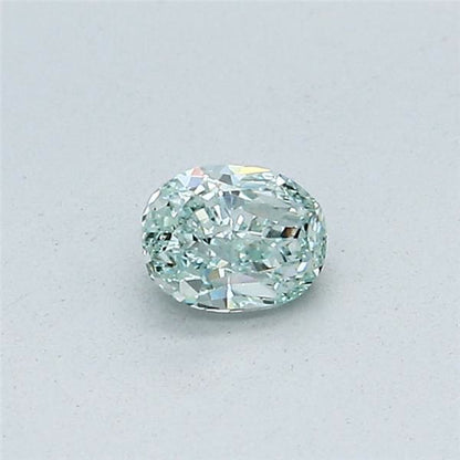 0,33 ct, Fancy Bluish Green, VS1, Oval, GIA Certified