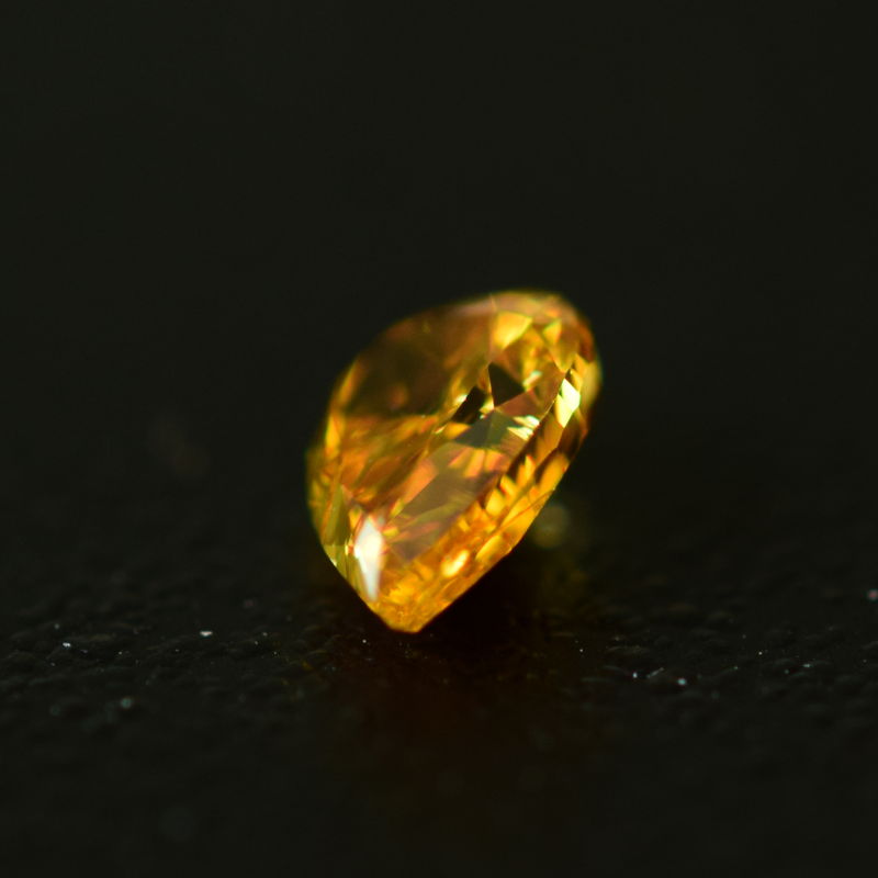 0,25 ct, Fancy Intense Orange-Yellow, I2, Pear, GIA Certified