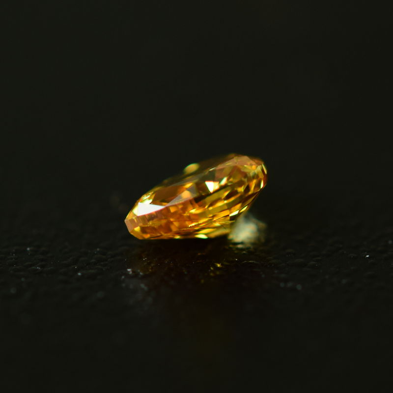 0,25 ct, Fancy Intense Orange-Yellow, I2, Pear, GIA Certified