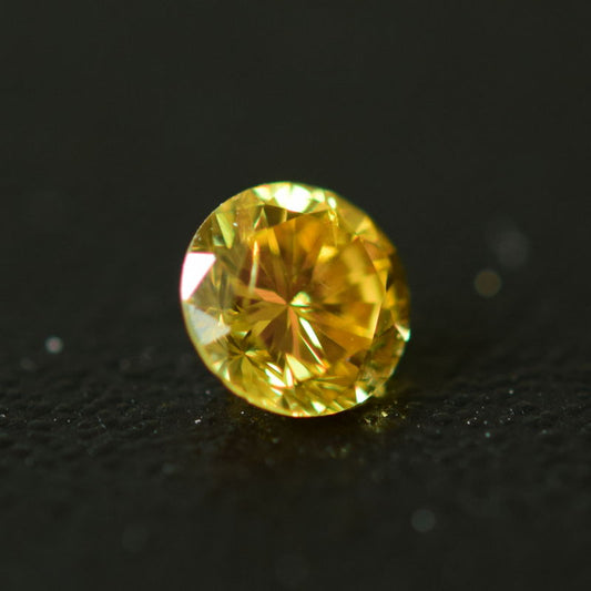 0,2 ct, Fancy Deep Yellow, I2, Round, GIA Certified