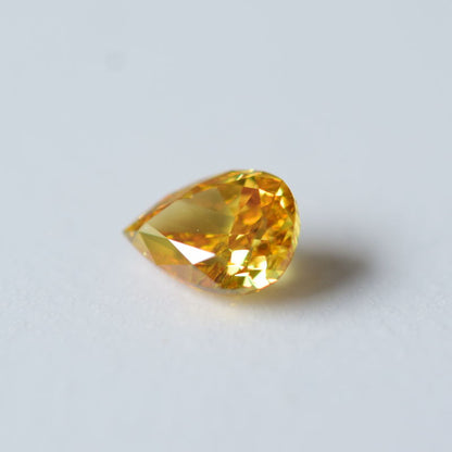 0,25 ct, Fancy Intense Orange-Yellow, I2, Pear, GIA Certified