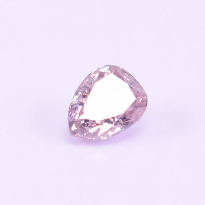 0,18 ct, Fancy Light Greyish Pink, SI2, Pear, IGI Certified
