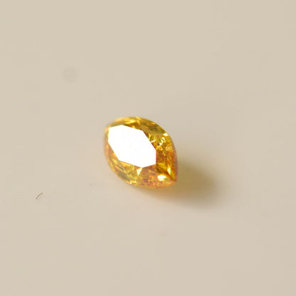 0,13 ct, Fancy Deep Orange-Yellow, I1, Marquise, IGI Certified